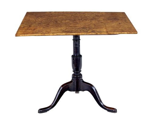 19TH CENTURY SWEDISH ALDER ROOT SQUARE TILT TOP TABLE - ADDITIONAL PHOTO 4