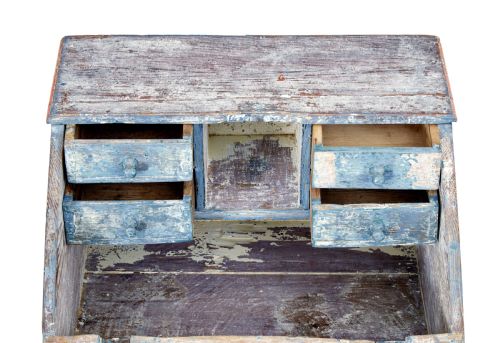 MID 19TH CENTURY SWEDISH PAINTED TABLE TOP WRITING DESK - ADDITIONAL PHOTO 4