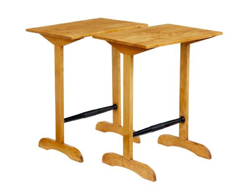 PAIR OF EARLY 20TH CENTURY SWEDISH BIRCH SIDE TABLES