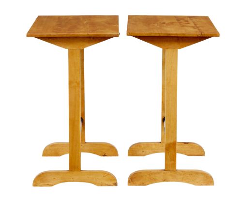 PAIR OF EARLY 20TH CENTURY SWEDISH BIRCH SIDE TABLES - ADDITIONAL PHOTO 1