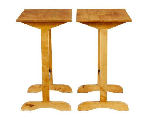 PAIR OF EARLY 20TH CENTURY SWEDISH BIRCH SIDE TABLES - ADDITIONAL PHOTO 2