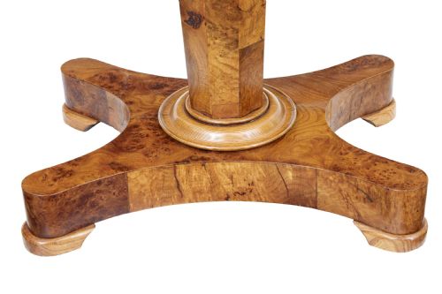 19TH CENTURY SWEDISH BURR ELM TEAPOY - ADDITIONAL PHOTO 1