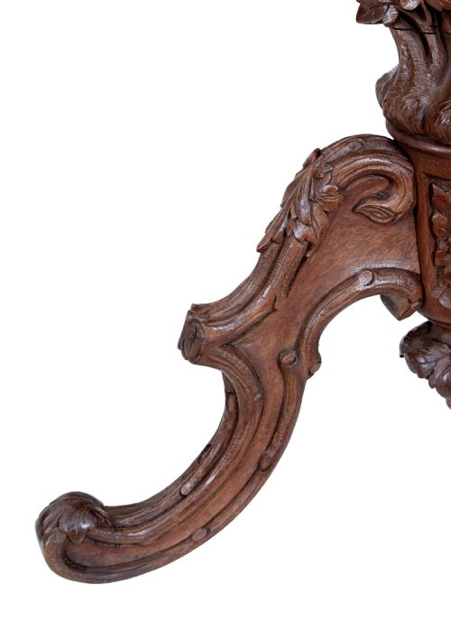19TH CENTURY CARVED OAK BLACK FOREST FIRE SCREEN - ADDITIONAL PHOTO 4
