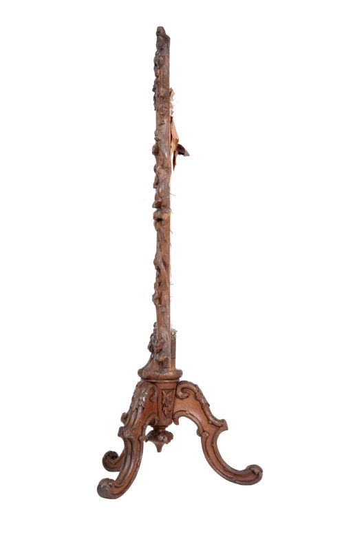 19TH CENTURY CARVED OAK BLACK FOREST FIRE SCREEN - ADDITIONAL PHOTO 5