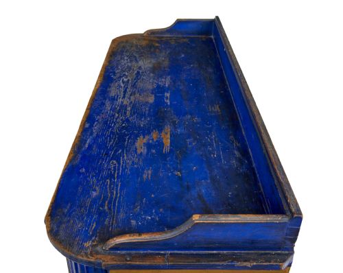 19TH CENTURY SWEDISH PINE RAGWORK PAINTED KITCHEN CUPBOARD - ADDITIONAL PHOTO 9
