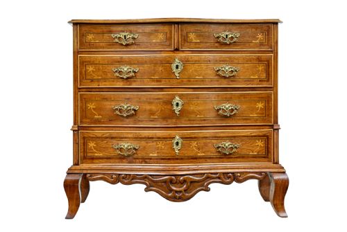 EARLY 19TH CENTURY SWEDISH OAK INLAID CHEST OF DRAWERS - ADDITIONAL PHOTO 1
