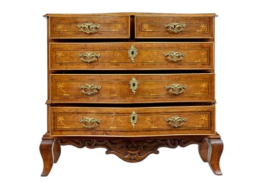 EARLY 19TH CENTURY SWEDISH OAK INLAID CHEST OF DRAWERS - ADDITIONAL PHOTO 2