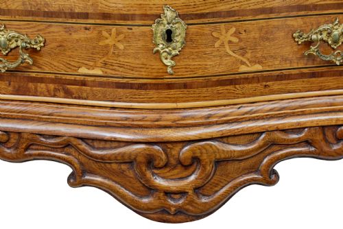 EARLY 19TH CENTURY SWEDISH OAK INLAID CHEST OF DRAWERS - ADDITIONAL PHOTO 6