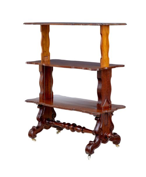 19TH CENTURY VICTORIAN WALNUT METAMORPHIC DUMB WAITER - ADDITIONAL PHOTO 1