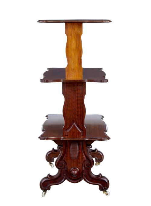 19TH CENTURY VICTORIAN WALNUT METAMORPHIC DUMB WAITER - ADDITIONAL PHOTO 2
