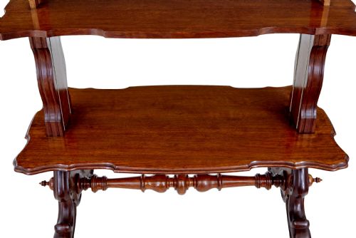 19TH CENTURY VICTORIAN WALNUT METAMORPHIC DUMB WAITER - ADDITIONAL PHOTO 8