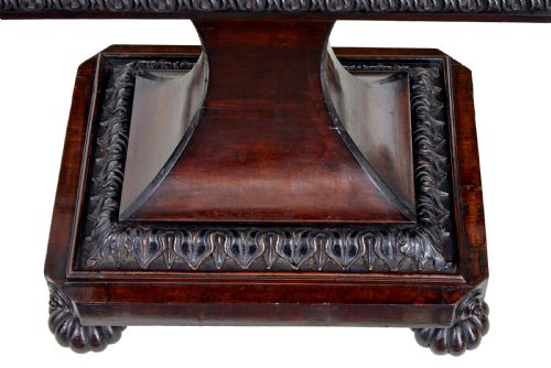 19TH CENTURY CARVED MAHOGANY TEAPOY STAMPED GILLOWS - ADDITIONAL PHOTO 8
