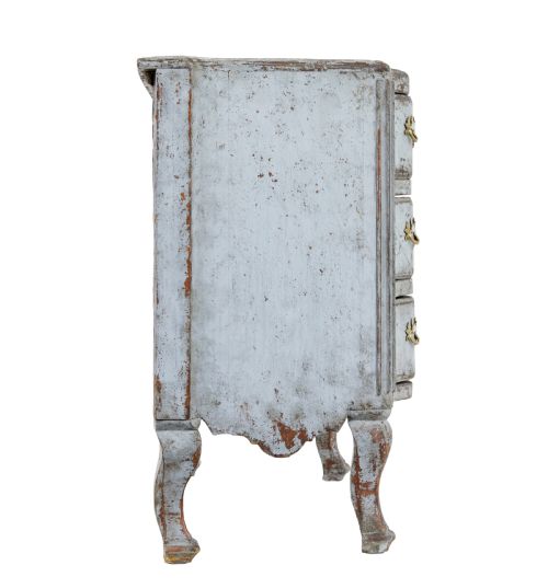 EARLY 19TH CENTURY SWEDISH PAINTED BAROQUE REVIVAL CHEST OF DRAWERS - ADDITIONAL PHOTO 8