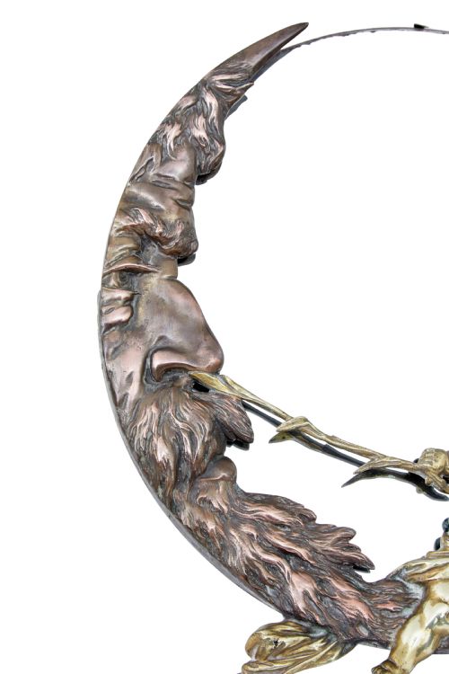 PERIOD ART DECO BRONZE AND BRASS TABLE MIRROR - ADDITIONAL PHOTO 1