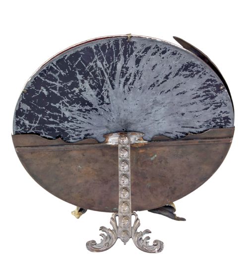 PERIOD ART DECO BRONZE AND BRASS TABLE MIRROR - ADDITIONAL PHOTO 3