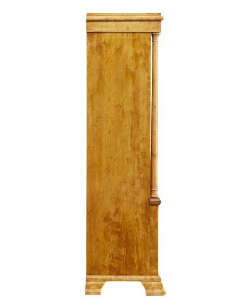 EARLY 20TH CENTURY EMPIRE REVIVAL BIRCH BOOKCASE CABINET - ADDITIONAL PHOTO 4