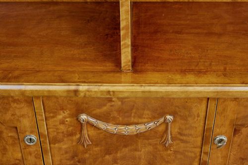 EARLY 20TH CENTURY EMPIRE REVIVAL BIRCH BOOKCASE CABINET - ADDITIONAL PHOTO 5