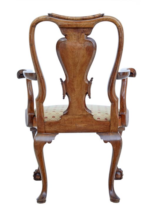 SET OF 8 CARVED WALNUT DINING CHAIRS BY SPILLMAN CO - ADDITIONAL PHOTO 3