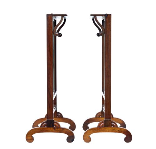 FINE PAIR OF REGENCY PALISANDER TAPESTRY FIRE SCREENS - ADDITIONAL PHOTO 7