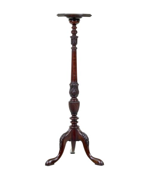 EARLY 20TH CENTURY CARVED MAHOGANY STAND - ADDITIONAL PHOTO 3