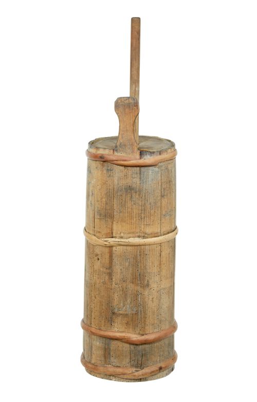 TRADITIONAL 19TH CENTURY SCANDINAVIAN PINE BUTTER CHURN - ADDITIONAL PHOTO 1