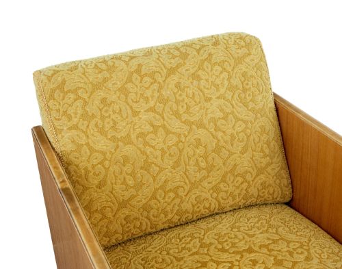 PAIR OF ART DECO ELM AND BIRCH LOUNGE ARMCHAIRS - ADDITIONAL PHOTO 3