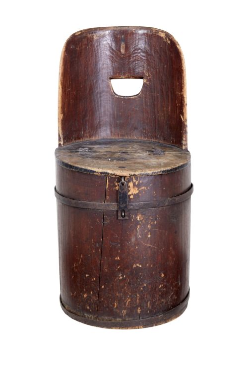 19TH CENTURY SWEDISH PINE DUG OUT CHAIR - ADDITIONAL PHOTO 1