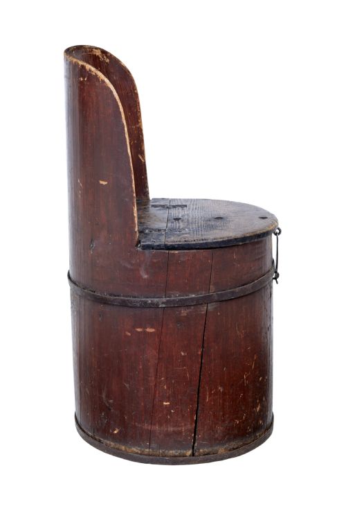 19TH CENTURY SWEDISH PINE DUG OUT CHAIR - ADDITIONAL PHOTO 5