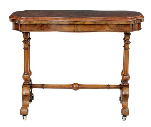 19TH CENTURY VICTORIAN INLAID WALNUT CARD TABLE - ADDITIONAL PHOTO 1