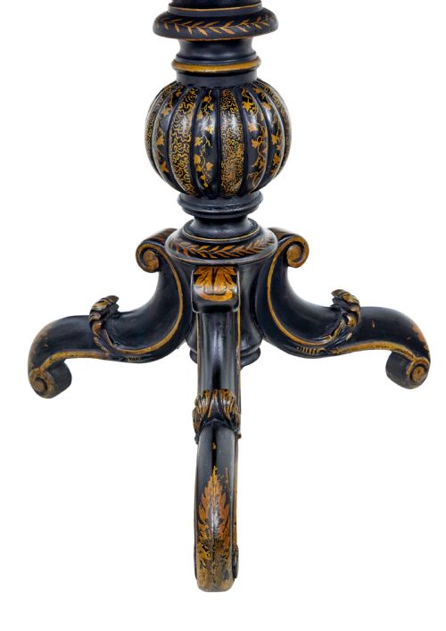 19TH CENTURY LACQUERED HAND PAINTED TRAY TABLE - ADDITIONAL PHOTO 8