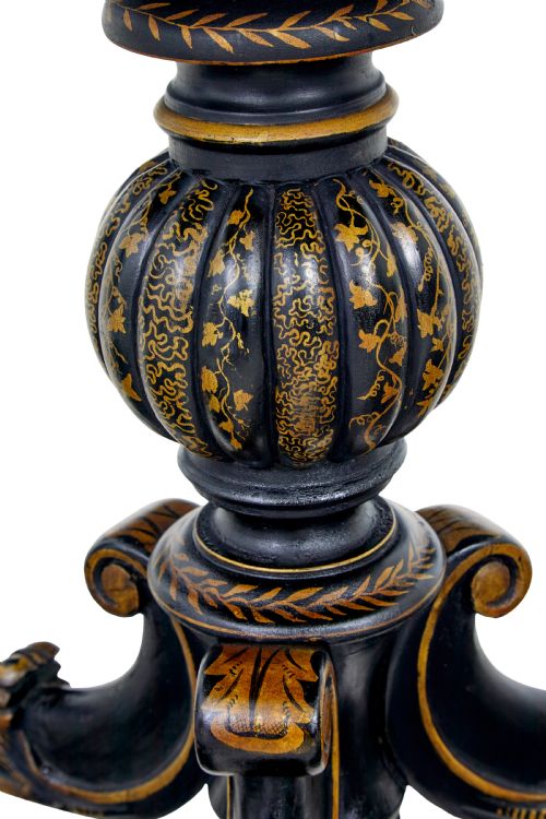 19TH CENTURY LACQUERED HAND PAINTED TRAY TABLE - ADDITIONAL PHOTO 9
