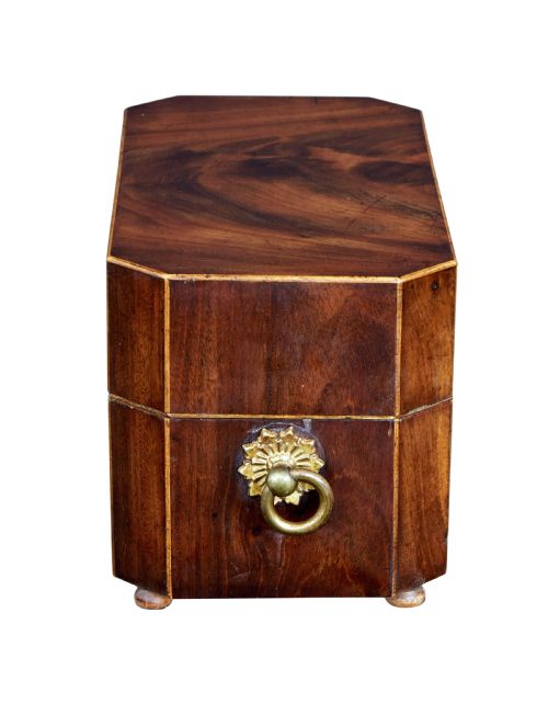 EARLY 19TH CENTURY REGENCY MAHOGANY TEA CADDY - ADDITIONAL PHOTO 2