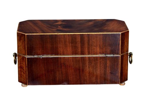 EARLY 19TH CENTURY REGENCY MAHOGANY TEA CADDY - ADDITIONAL PHOTO 4
