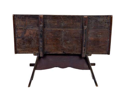 19TH CENTURY VICTORIAN CARVED OAK BENCH - ADDITIONAL PHOTO 3
