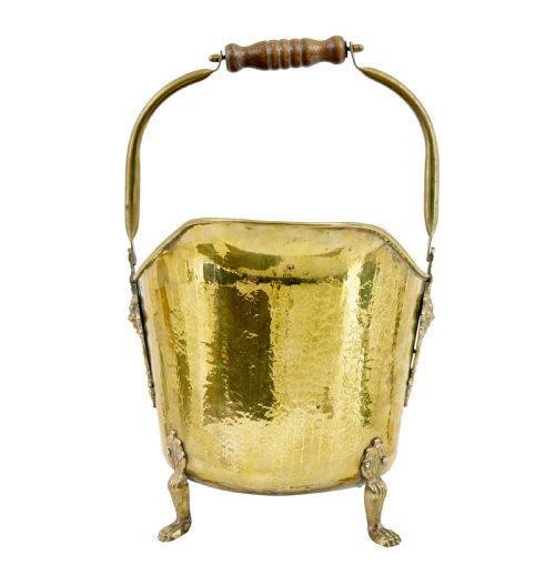 19TH CENTURY VICTORIAN BRASS COAL SCUTTLE - ADDITIONAL PHOTO 2