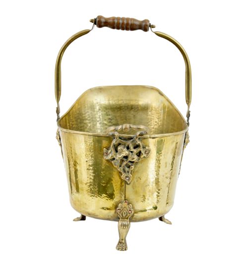 19TH CENTURY VICTORIAN BRASS COAL SCUTTLE - ADDITIONAL PHOTO 3