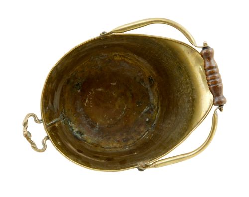 19TH CENTURY VICTORIAN BRASS COAL SCUTTLE - ADDITIONAL PHOTO 4