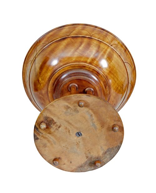 19TH CENTURY ITALIAN CARVED WALNUT TAZZA - ADDITIONAL PHOTO 3