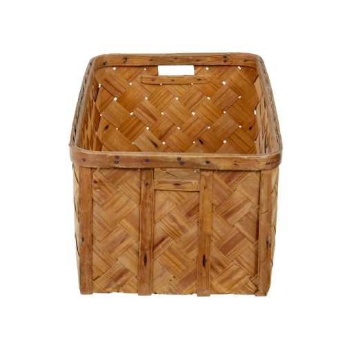 SWEDISH RUSTIC 19TH CENTURY PINE WOVEN BASKET - ADDITIONAL PHOTO 4