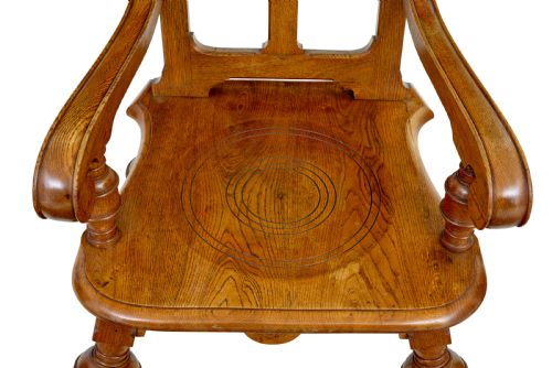 LATE 19TH CENTURY CARVED OAK ARTS AND CRAFTS ARMCHAIR - ADDITIONAL PHOTO 1