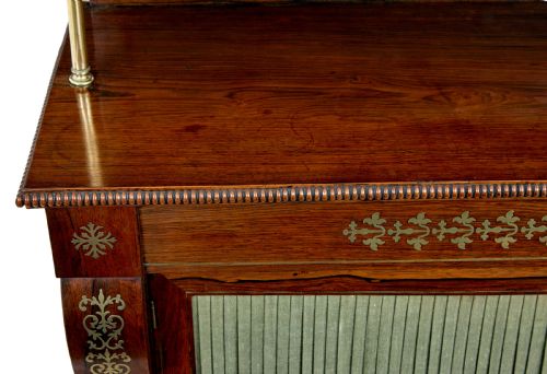19TH CENTURY REGENCY PALISANDER BRASS INLAID CHIFFONIER - ADDITIONAL PHOTO 8