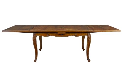 19TH CENTURY FRENCH INLAID FRUITWOOD EXTENDING DINING TABLE - ADDITIONAL PHOTO 3