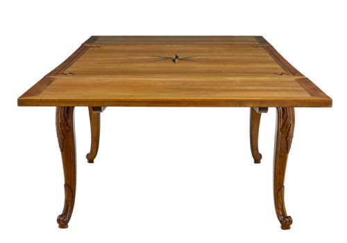 19TH CENTURY FRENCH INLAID FRUITWOOD EXTENDING DINING TABLE - ADDITIONAL PHOTO 4