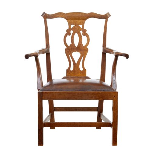 19TH CENTURY SHEPHERDS CROOK OAK ARMCHAIR - ADDITIONAL PHOTO 1