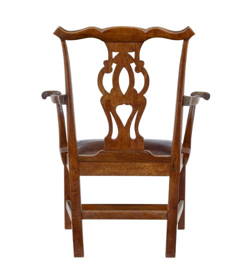 19TH CENTURY SHEPHERDS CROOK OAK ARMCHAIR - ADDITIONAL PHOTO 4
