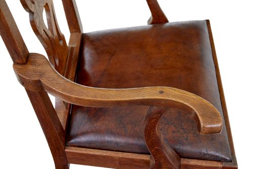 19TH CENTURY SHEPHERDS CROOK OAK ARMCHAIR - ADDITIONAL PHOTO 5