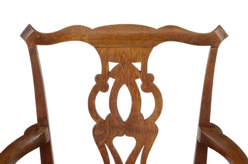 19TH CENTURY SHEPHERDS CROOK OAK ARMCHAIR - ADDITIONAL PHOTO 7