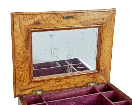 MID 19TH CENTURY SWEDISH BURR BIRCH WORK TABLE - ADDITIONAL PHOTO 5
