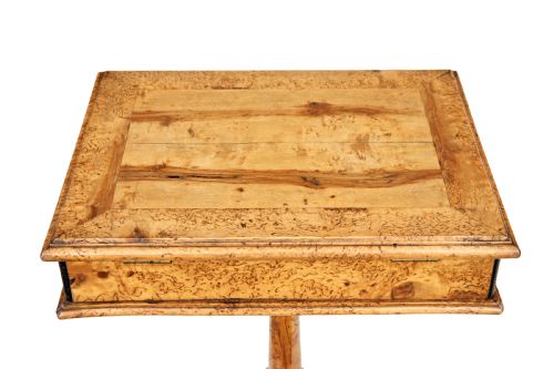 MID 19TH CENTURY SWEDISH BURR BIRCH WORK TABLE - ADDITIONAL PHOTO 6