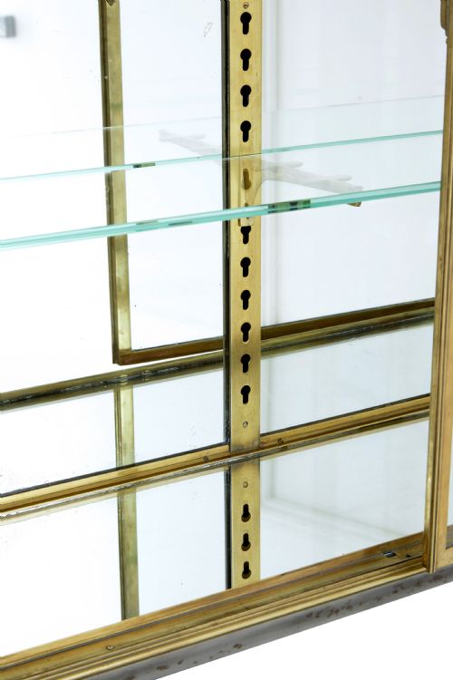 FRENCH 1920S BRASS GLAZED SHOP DISPLAY CABINET BY SIEGEL - ADDITIONAL PHOTO 3